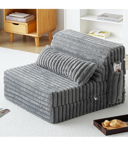 MAXYOYO Folding Sofa Bed, Convertible Sleeper Chair with Pilow